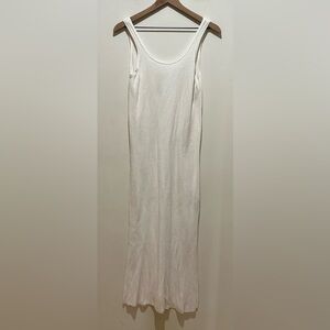 Sisley Made in Italy White Ribbed Knit Sleeveless Long Dress - Women’s Small